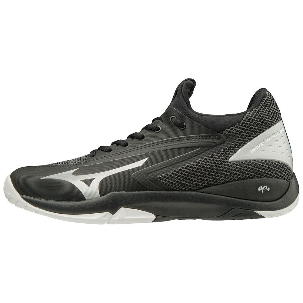 Mizuno WAVE IMPULSE AC - Erkek Tenis Ayakkabısı - Siyah/Gümüş/Beyaz Türkiye (WOYQTL-980)